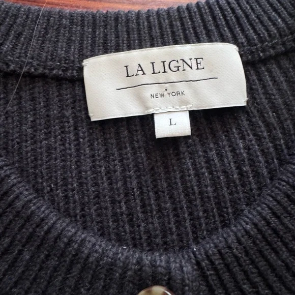 La Ligne Ribbed Wool, Silk And Cashmere-Blend Cardigan - Picture 3 of 5